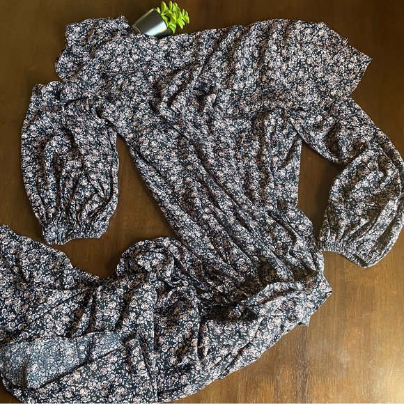 Free People Float On A Sunbeam Cottage Prairie Boho Dress Size Medium - Picture 4 of 14